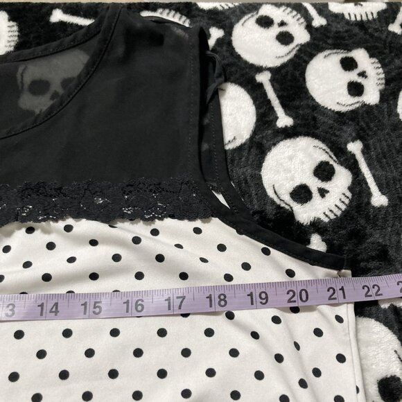 CLIENTELE Plus-size black and white polka dot sleeveless shirt ~ XL XXL tank top - Picture 9 of 13